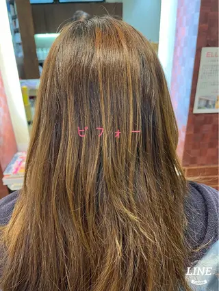 セミロング カラー エル美容室所属・織田 英之のヘアスタイル