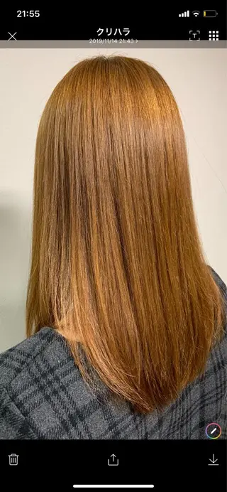 セミロング Aube Hair McQueen所属・クリハラ シュウのヘアスタイル