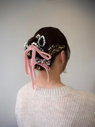 セミロング ヘアアレンジ plus HAIR いずみのヘアスタイル