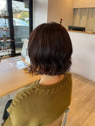 ショート パーマ 小森 樹奈のヘアスタイル