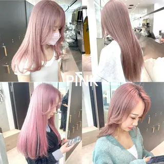 セミロング カラー ♥️ブリーチ/ボブ/ レイヤー♥️maiのヘアスタイル