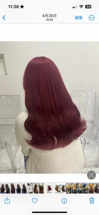 ロング カラー ガーリー♡女の子っぽ ヘア♡ピンクカラー♡のヘアスタイル