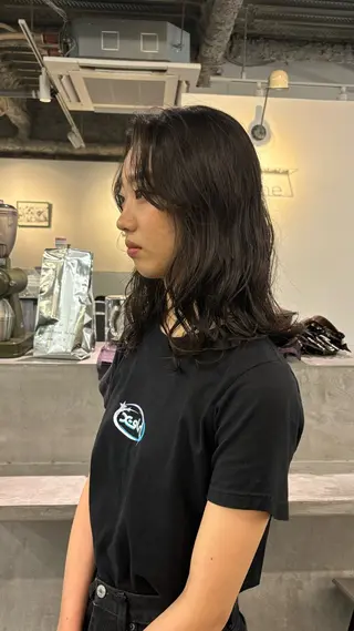 パーマ イージーパーマ募集 平口はのんのヘアスタイル