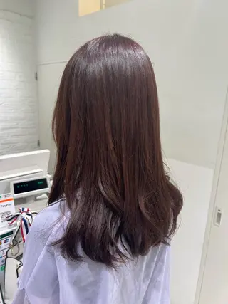セミロング カラー 【暖色カラー特化】 中山由梨のヘアスタイル