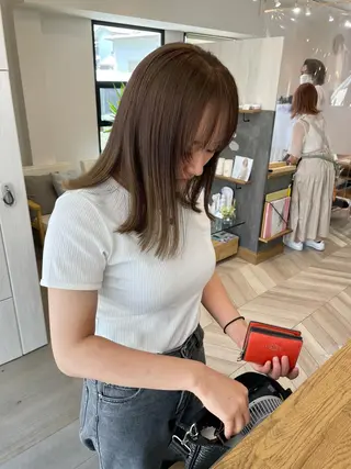 セミロング 永井 瑞穂のヘアスタイル