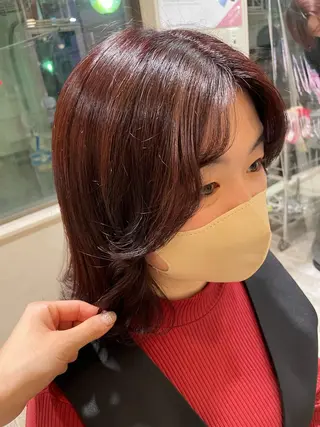 ミディアム カラー ヘアーメイクWiLL DRESS所属・タニ アカリのヘアスタイル