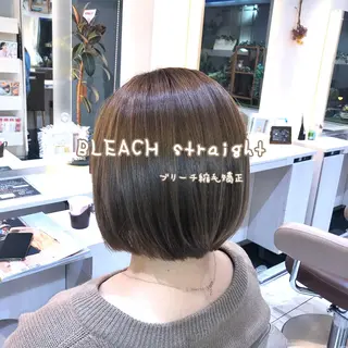 ショート パーマ 安井　昴 💫ブリーチ縮毛矯正のヘアスタイル