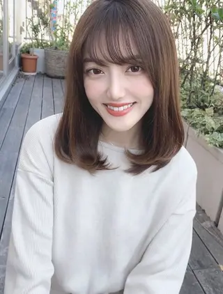 セミロング カラー tuuli大野城下大利店所属・縮毛矯正 🎀しのみ🎀のヘアスタイル