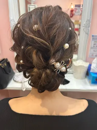 セミロング ヘアアレンジ 縮毛矯正／髪質改善 🌟mizukiのヘアスタイル