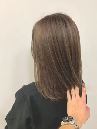 セミロング カラー パーマ ヘアアレンジ メンズパーマ 特化中澤のヘアスタイル