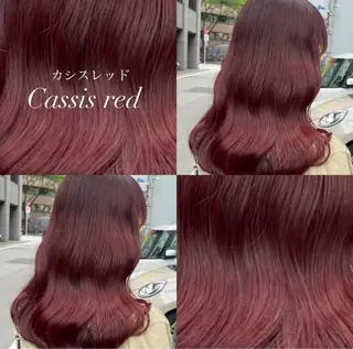 カラー 紅/艶カラー/ 透明感カラーのヘアスタイル