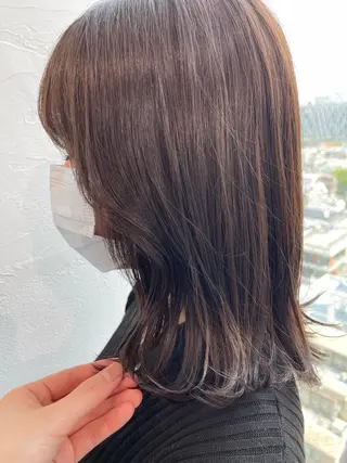 ミディアム ZA/ZA  AOYAMA所属・フェミニンスタイル/ 艶カラー/amiのヘアスタイル