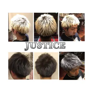 ショート カラー メンズ Lyrae~リラエ~所属・上原 聡良(akira)のヘアスタイル