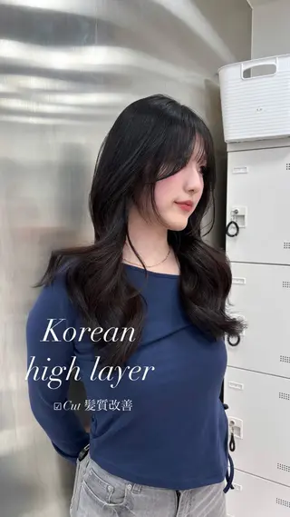 ロング カラー 表参道ハッシュカット レイヤー/リノンのヘアスタイル