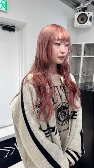 ロング カラー ヘアアレンジ 艶ハイトーン/ヘア アレンジAYAKAのヘアスタイル