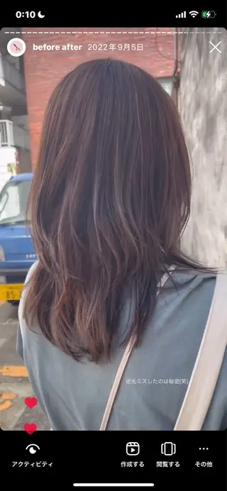 ミディアム カラー ママ美容師🙆‍♀️ yukaのヘアスタイル