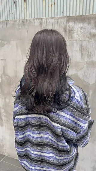 セミロング カラー ✨ミニモ限定価格◎ ブリーチ無しカラーのヘアスタイル