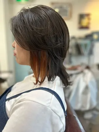 ミディアム カラー CECIL hair なんば店所属・メンズパーマ 艶髪☆店長☆有馬のヘアスタイル