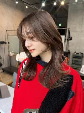 ロング カラー SALOWIN原宿AROA店所属・顔まわり神カット✂︎ 齋藤雄大【表参道】のヘアスタイル