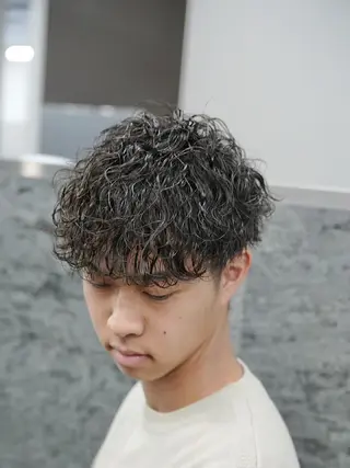 ショート パーマ メンズ SLASHメンズ専門 山口孔聖のヘアスタイル