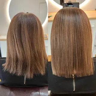 セミロング カラー ヘアアレンジ キッズ 関内　髪質改善　特化 re:Magoのヘアスタイル