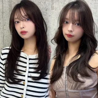 ロング カラー ヘアアレンジ 縮毛矯正/美髪カラー 松田空優哉のヘアスタイル