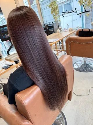 ミディアム 髪質改善カラー特化 ルイス奈良のヘアスタイル