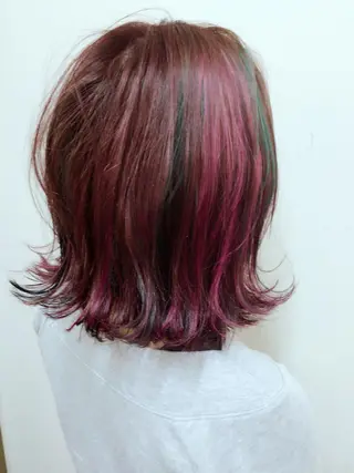 ミディアム カラー ヘアアレンジ hair salon Glanzのヘアスタイル