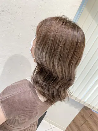 ミディアム カラー 韓国風デザイン 💐MIZUKI💐のヘアスタイル