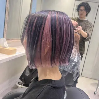 ショート カラー 💖ブリーチ/暖色 𝐘𝐮𝐢💖のヘアスタイル