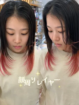 セミロング ⭐️髪質改善/ 透明感カラーrikuのヘアスタイル