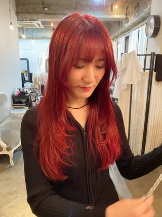 ロング レイヤーカット/ ダブルカラー/櫻井のヘアスタイル