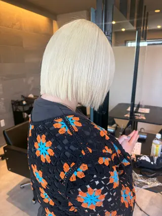 ショート カラー 透明感カラー/ボブ misaki °＊のヘアスタイル