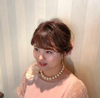 ミディアム ヘアアレンジ ヘアー    アンド  フェイス  Lien所属・橋口 千裕のヘアスタイル