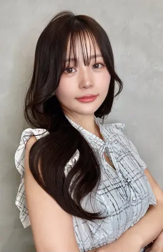 ロング 菅沢三奈/さいたま市 縮毛矯正/韓国ヘアのヘアスタイル