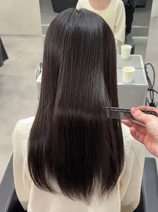 ロング 神戸で縮毛矯正/髪質 改善/お任せくださいのヘアスタイル