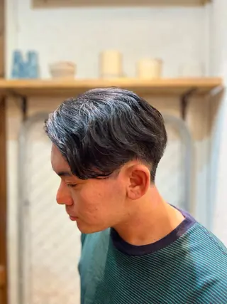 パーマ メンズ 傷ませないカラー・ ボブ・リクト💥のヘアスタイル