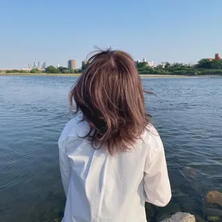 ミディアム カラー Of　HAIR所属・外山 なつ美のヘアスタイル