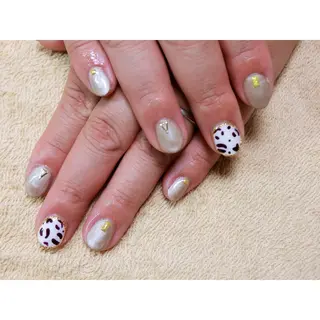 ネイル 痛ネイル/ワンホン/ フィルイン/長さだしのネイルデザイン