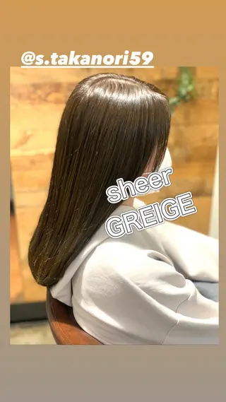 セミロング カラー ハイライト✨髪質改善 TAKAさんです😊のヘアスタイル