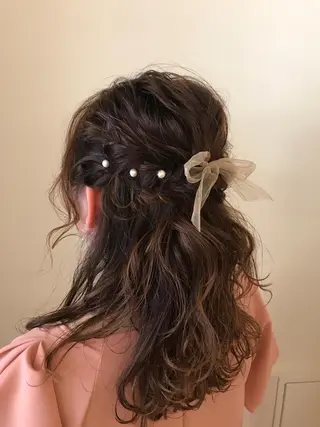 セミロング ヘアアレンジ 清水　ちひろ ✄トップスタイリストのヘアスタイル