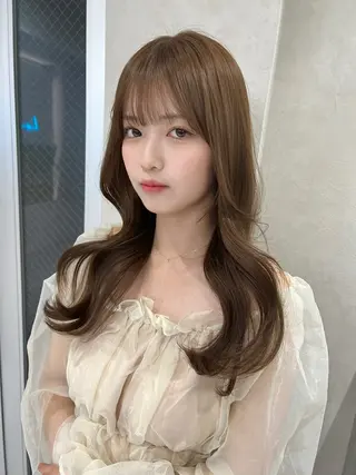 セミロング カラー 髪質改善 ☘️松井　傑のヘアスタイル