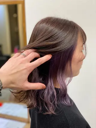 ミディアム カラー 髪質改善特化サロン ICONIQ天神店のヘアスタイル