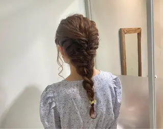 ロング ヘアアレンジ たなか もえなのヘアスタイル