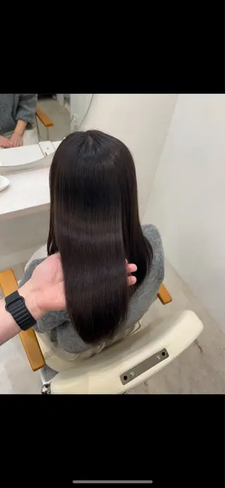 セミロング 髪質改善/縮毛矯正 梅田茶屋町/西尾祐作のヘアスタイル