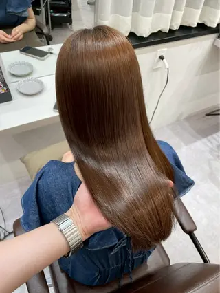 ロング 髪質改善/縮毛矯正 梅田茶屋町/西尾祐作のヘアスタイル