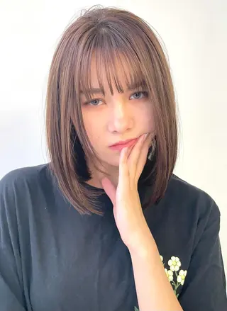 ミディアム カラー 笠原 健人のヘアスタイル