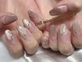 ネイル 認定講師／歴20年 パラジェル　Growのネイルデザイン