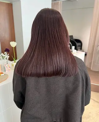 ミディアム カラー 熊谷 由貴のヘアスタイル