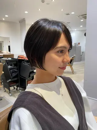 ショート カラー クロスパーマ🥇韓国 ヘア🇰🇷濵田航希のヘアスタイル